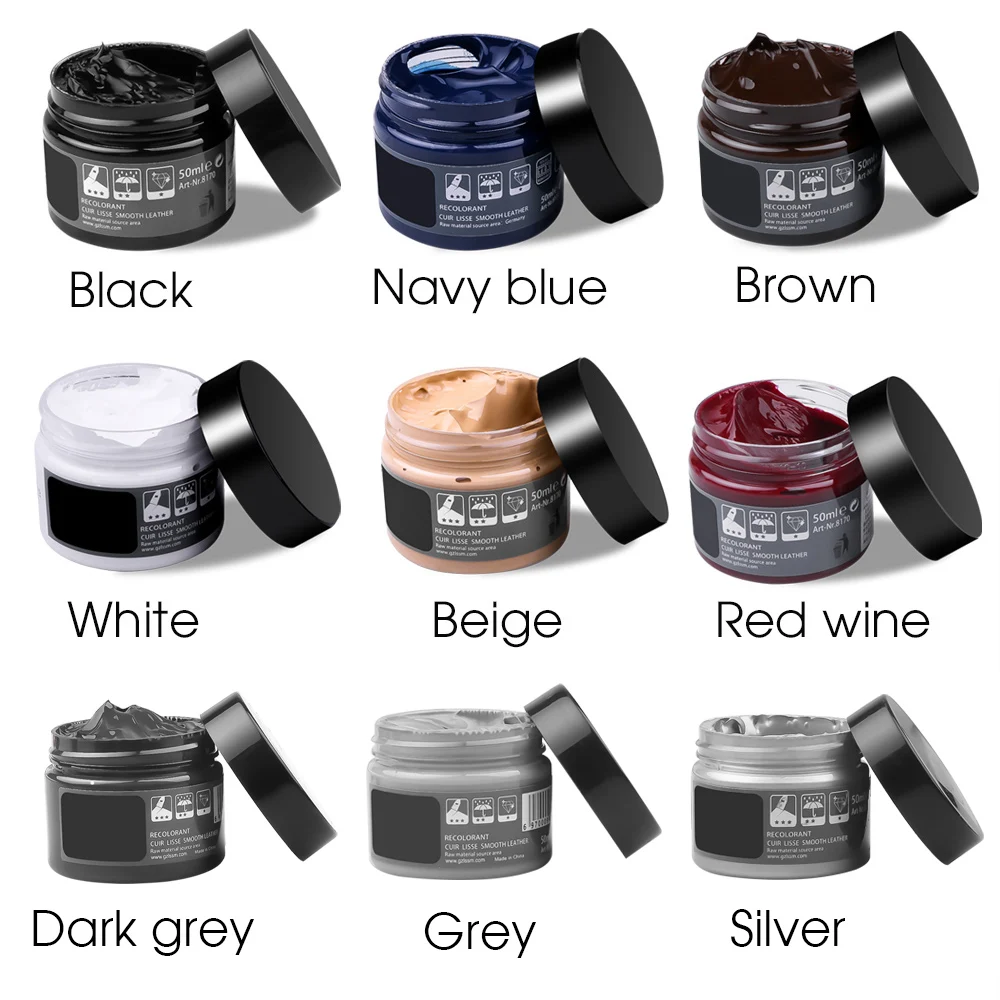 Leather Dye Finish - Leder-Reparaturset, Farbauffrischungs-Balsam ohne Hitze, Flüssigleder für