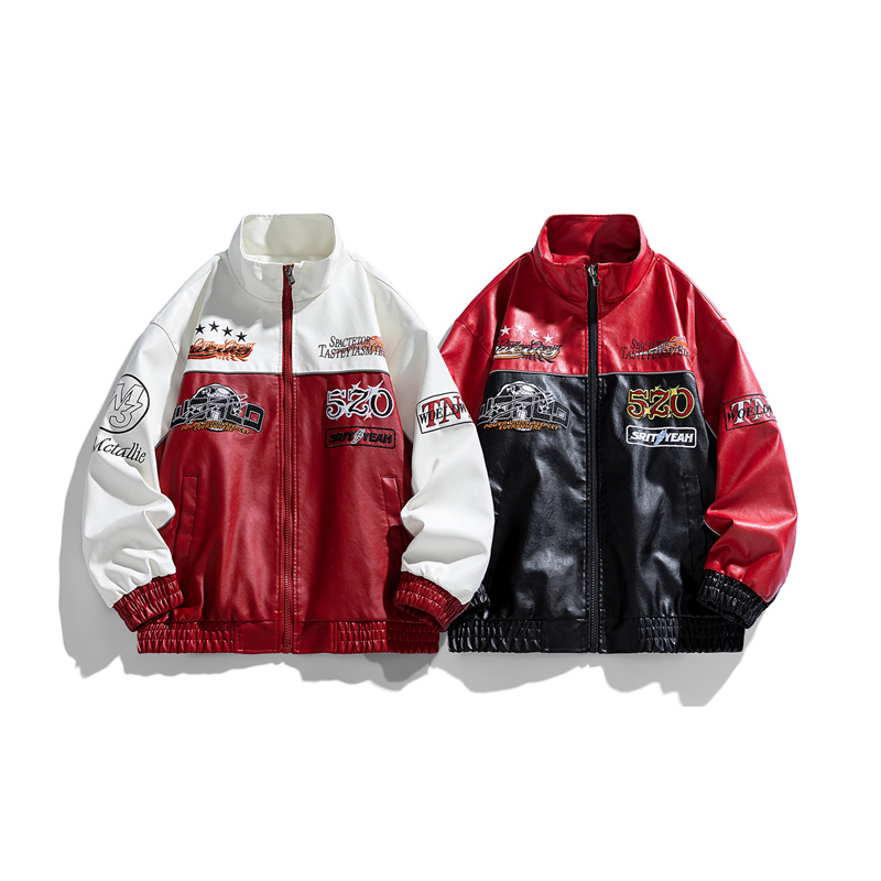 Leather Work Jacket - Trend Hübsche Winter Outdoor Freizeit Kunstlederjacke