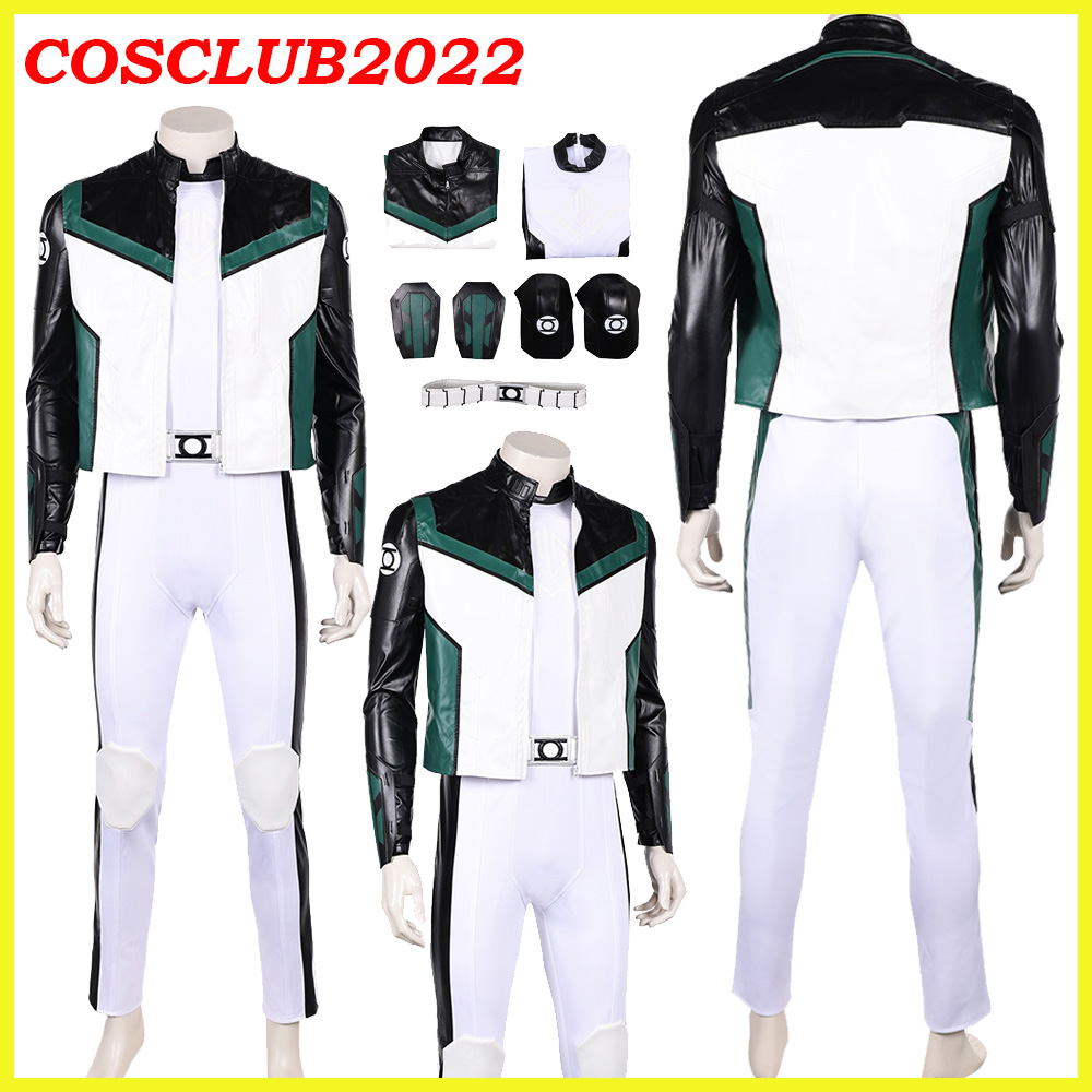 Leather Work Jacket - Herren Cosplay-Kleidung Jumpsuit Mantel Gürtel Armband