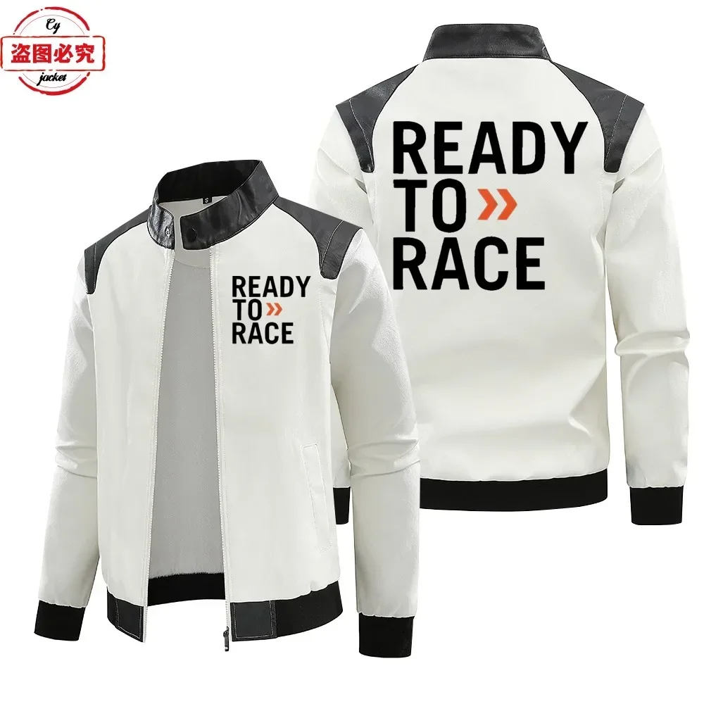 Leather Work Jacket With Hood - Ready to Race Logo Bedruckte Offroad-Ausdauerrennen