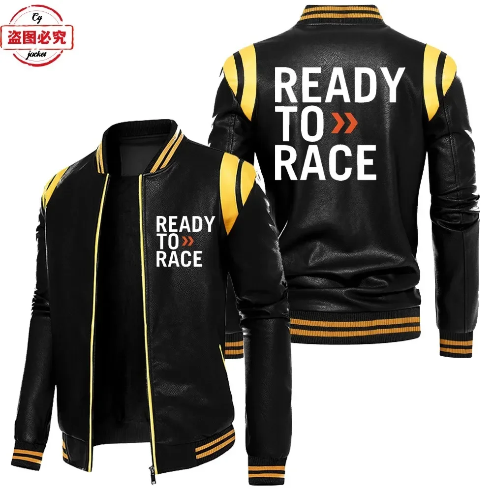 Leather Work Jacket With Hood - Ready To Race Logo Bedruckte Offroad-Ausdauerrennen