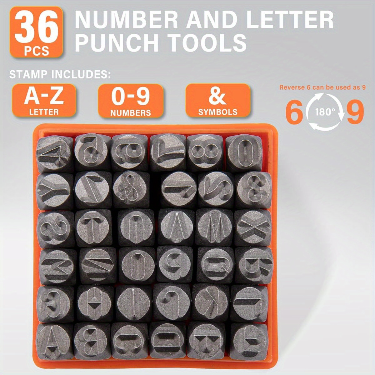 Leather Stamp Set - 36-teiliges Metall-Buchstabenprägeset 3mm Stahlstempel für Schmuck
