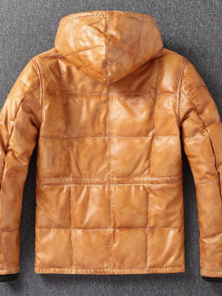 Winter Herren Schafsleder Echt – Leather Work Jacket With Hood Bewertung und Preis
