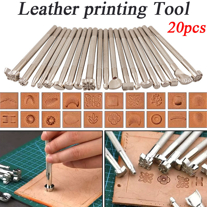 20-teiliges Leder-Siegel-Gravu – Leather Stamp Set Bewertung und Preis