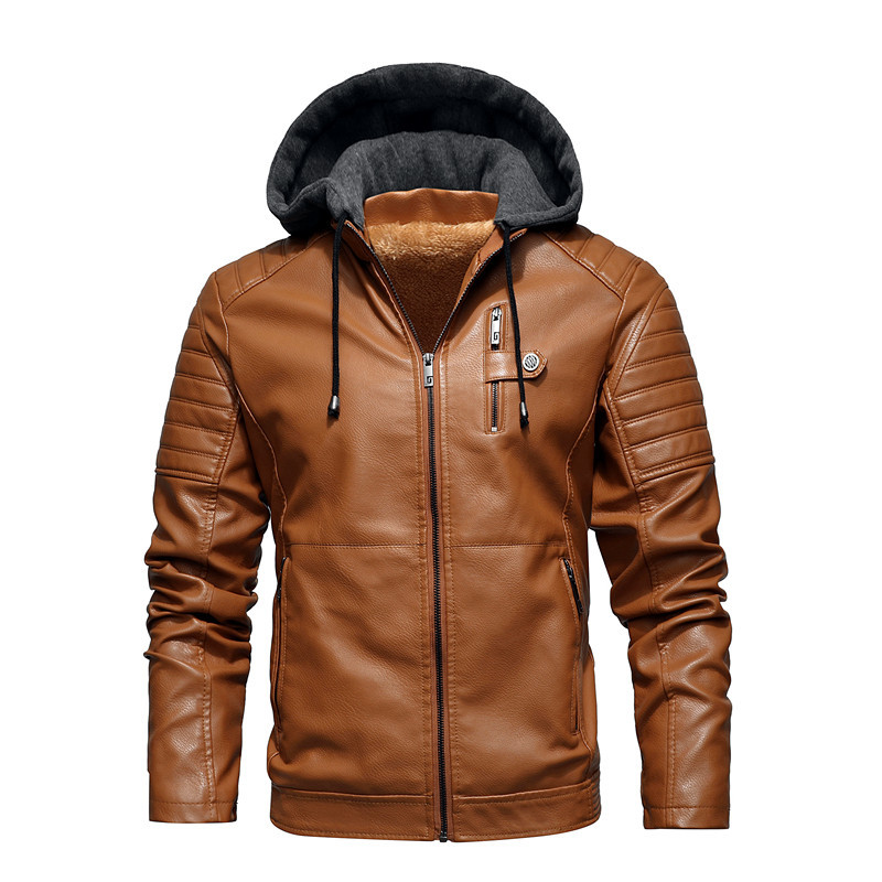 Herren Kapuzenjacke Dicke Warm – Leather Work Jacket With Hood Bewertung und Preis