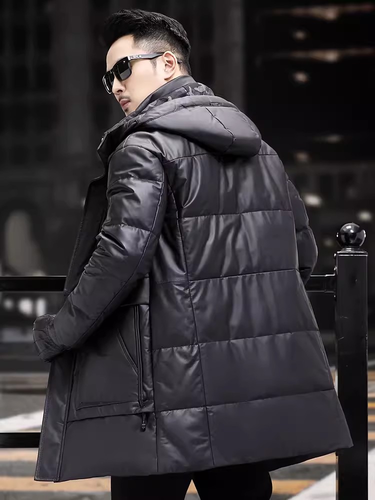 Winter Herren Dicke Warme Weiß – Leather Work Jacket With Hood Bewertung und Preis