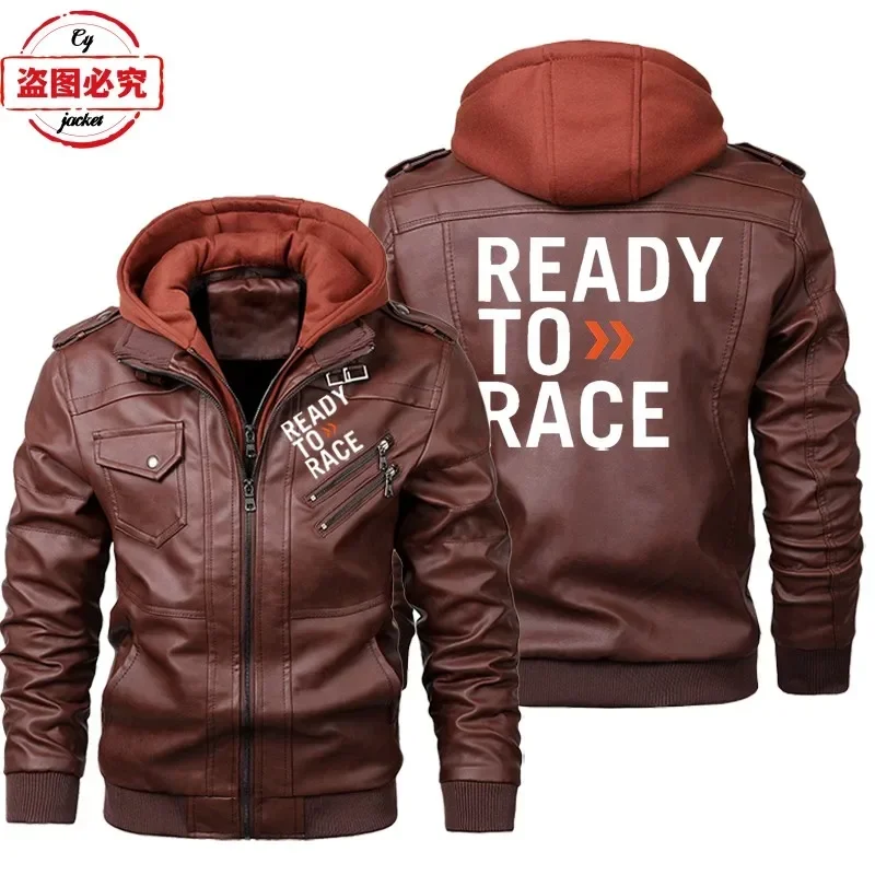 Ready To Race Logo Bedruckte O – Leather Work Jacket With Hood Bewertung und Preis