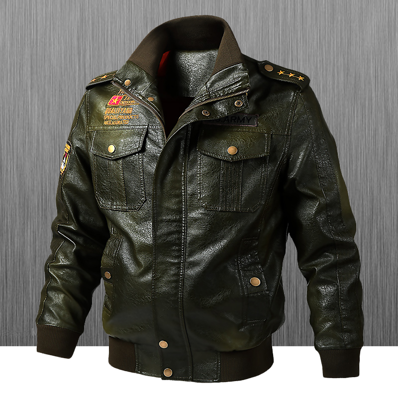 Slim Fit Biker-Lederjacke für  – Leather Work Jacket Bewertung und Preis