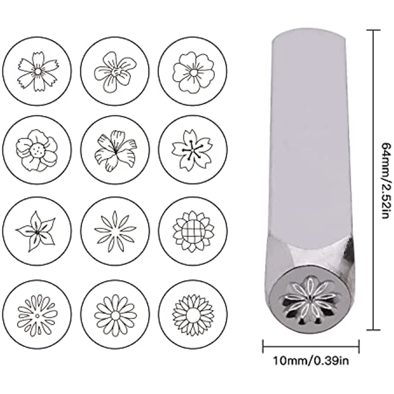 6mm blumen muster metall stemp – Leather Stamp Set Bewertung und Preis