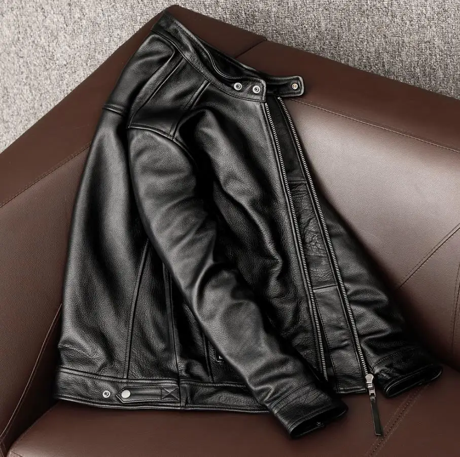Großhandel. 100% echte Rindsle – Leather Work Jacket Bewertung und Preis